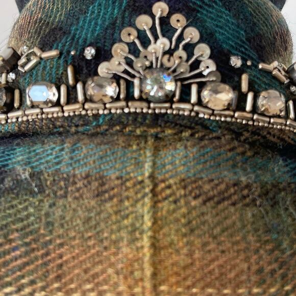 Isabel Marant Milroy Linen & Wool plaid embellished tie waist Coat FR44 US 12 - Picture 8 of 14